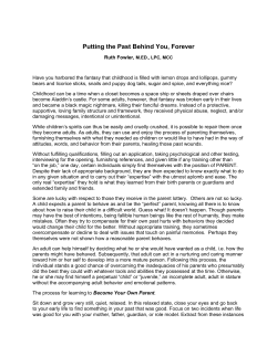 Principles of Being Your Own Parent