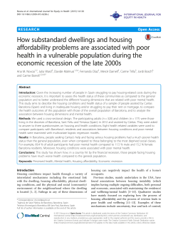 How substandard dwellings and housing affordability problems are