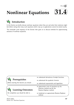 Nonlinear Equations