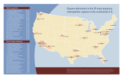 Degree attainment in the 25 most populous metropolitan regions in