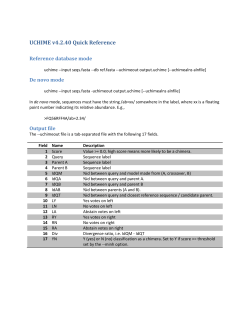 UCHIME v4.2.40 Quick Reference