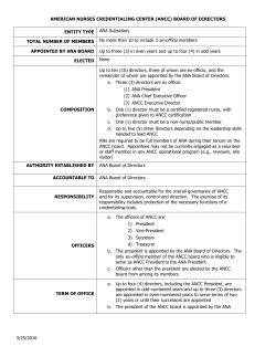 american nurses credentialing center (ancc) board of directors