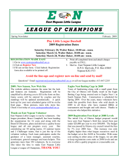Play Little League Baseball 2009 Registration Dates Avoid the line