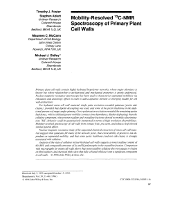 Mobility-resolved 13C-NMR spectroscopy of primary plant cell walls