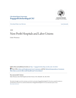 Non-Profit Hospitals and Labor Unions