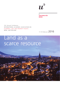 Land as a scarce resource