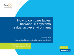 How to compare tables between TD systems in a dual