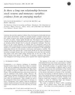 Is there a long run relationship between stock returns and monetary