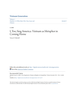 I, Too, Sing America: Vietnam as Metaphor in Coming Home