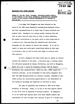 SPEECH BY TAN ENG LIANG, CHAIRMAN, SINGAPORE SPORTS