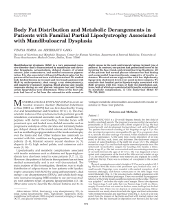 Body Fat Distribution and Metabolic