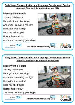 I ride my little bicycle