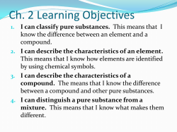 Chapter 2: Properties of Matter