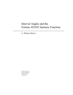 Interval Angles and the Fortran ATAN2 Intrinsic Function