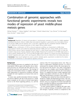 Combination of genomic approaches with functional genetic