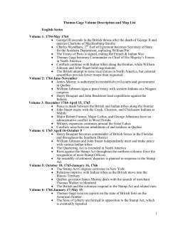 Thomas Gage Volume Description and Map List English