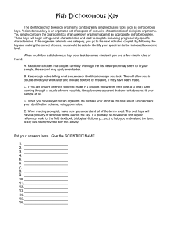 Fish Dichotomous Key