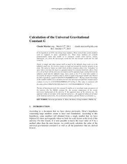 Calculation of the Universal Gravitational Constant G