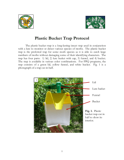 Plastic Bucket Trap Protocol