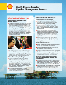 Shell`s Diverse Supplier Pipeline Management Process