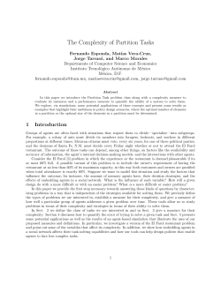 The Complexity of Partition Tasks