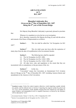 Thai Air Navigation Act
