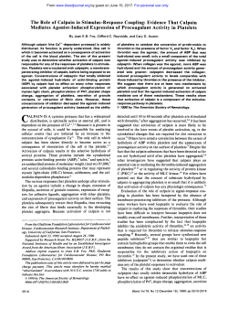 The Role of Calpain in Stimulus-Response Coupling