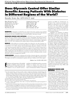 Does Glycemic Control Offer Similar Benefits
