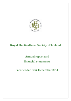 Royal Horticultural Society of Ireland Annual report and financial