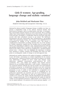 Girlz II women: Age-grading, language change and