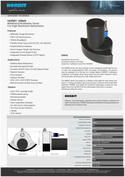 NORBIT - WBMS Wideband Multibeam Sonar For High Resolution