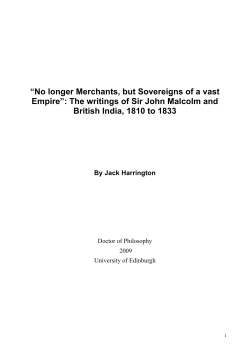 No longer Merchants, but Sovereigns of a vast Empire