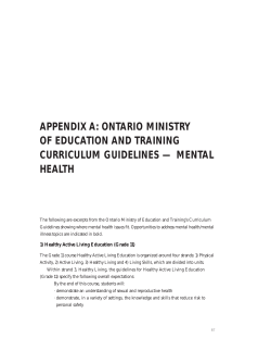 Appendix A: Ontario Ministry of Education and Training