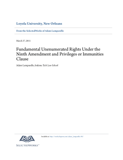 Fundamental Unenumerated Rights Under the