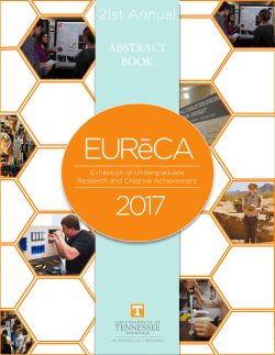 2017 Abstract Book - EURēCA - The University of Tennessee