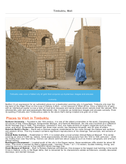 Timbuktu, Mali - Maps of World