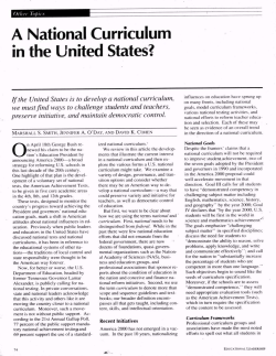 A National Curriculum in the United States?