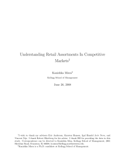 Understanding Retail Assortments In Competitive Markets