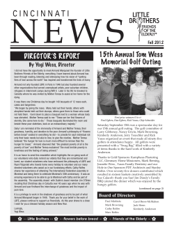 Fall 2012 - Little Brothers Friends of the Elderly | Cincinnati