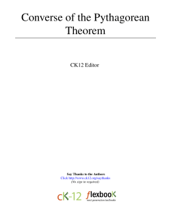 Converse of the Pythagorean Theorem