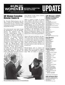 2013 Fall Newsletter - US National Committee for UN Women