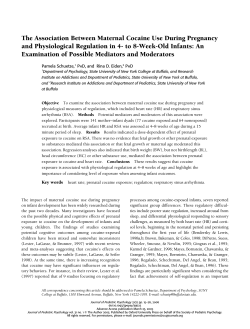 The Association Between Maternal Cocaine Use