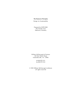 The Hannover Principles