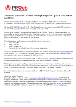 Automated Cleveland Parking 2$ per Day