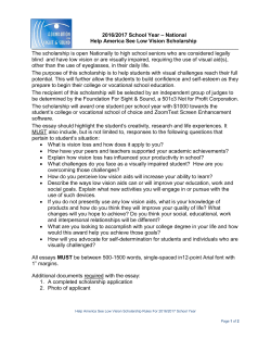 National Help America See Low Vision Scholarship