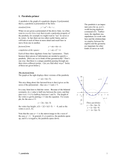 The equation of a line