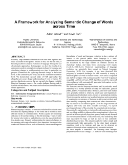 A Framework for Analyzing Semantic Change of Words across Time