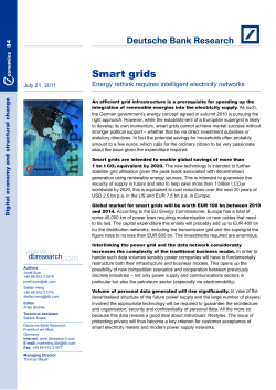 Smart grids: Energy rethink requires intelligent electricity networks