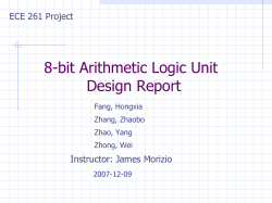 8-bit Arithmetic Logic Unit Design Report