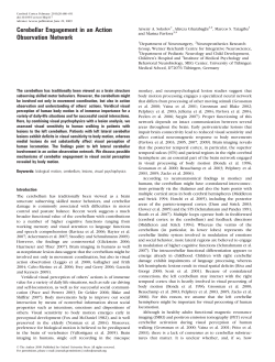 Cerebellar Engagement in an Action Observation